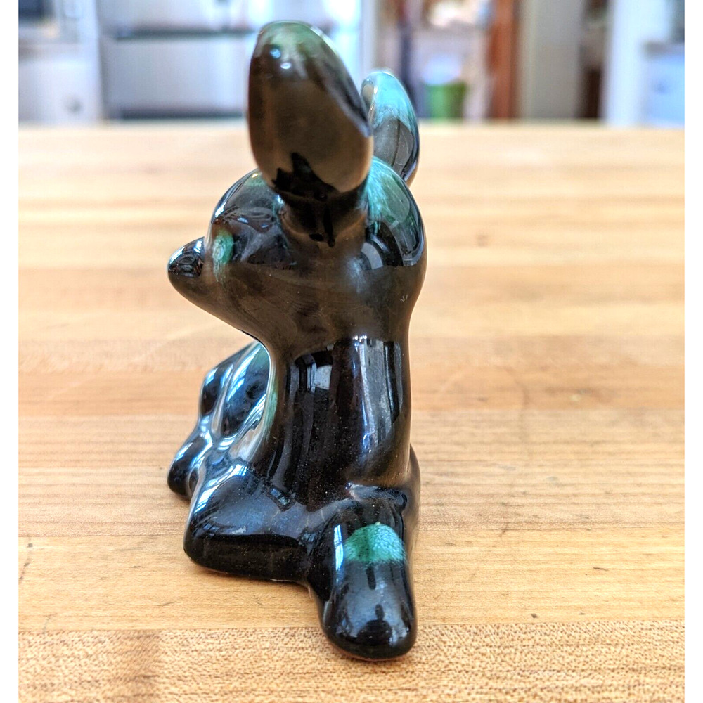 Blue Mountain Pottery Fawn Drip Glaze Blue Green Brown Redware Vintage - Picture 7 of 12